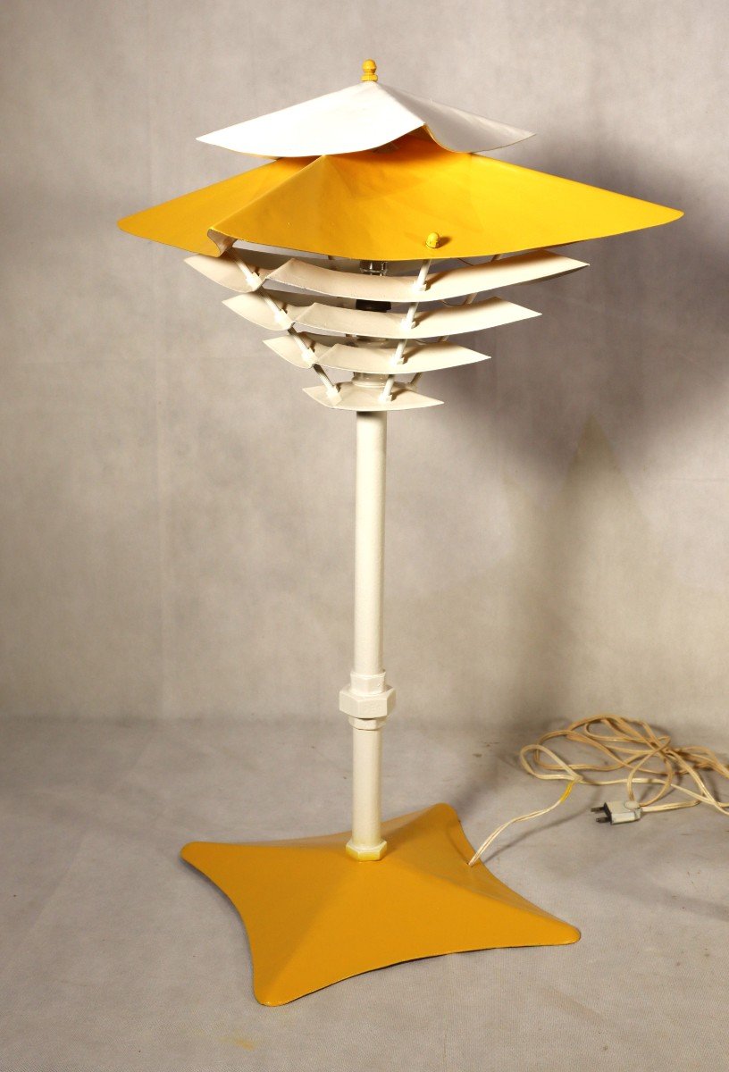 Anonyme ( XXe), Ensemble De 2 Lampes Et 1 Lampadaire, 1970-photo-3