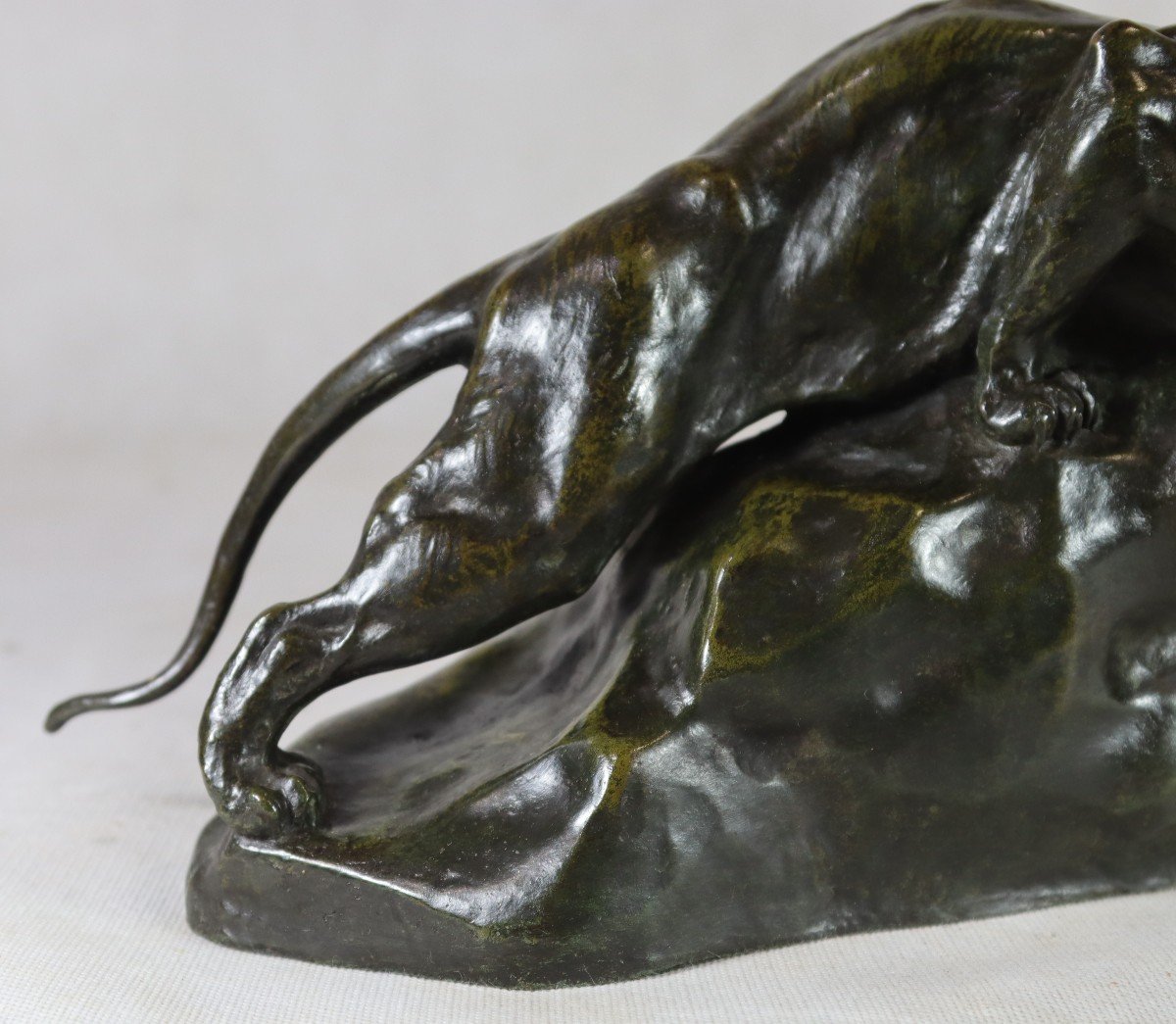 Giacomo Merculiano (1859-1935), Bronze Sculpture "the Lioness", Circa 1900-photo-2