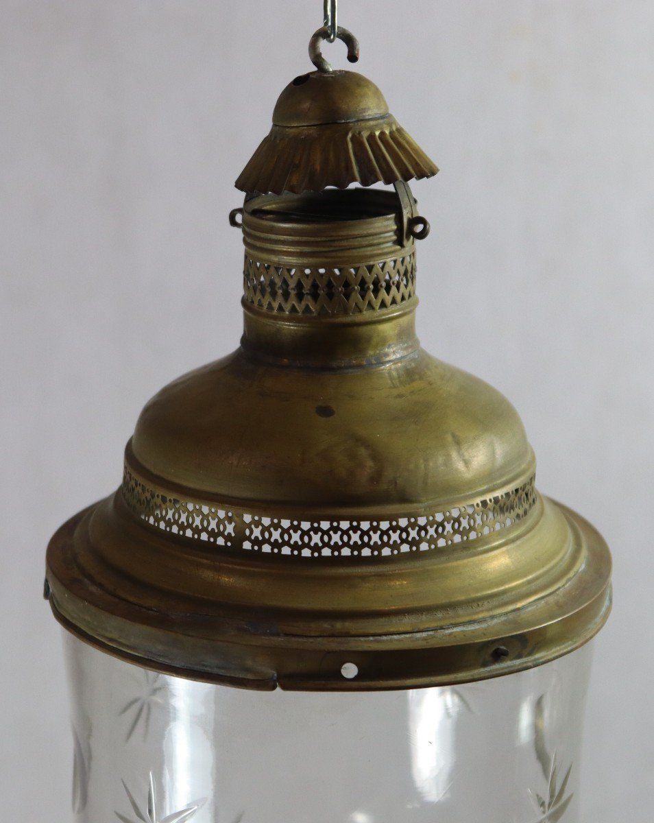 Baccarat, Large Crystal Lantern, 19th Century-photo-4