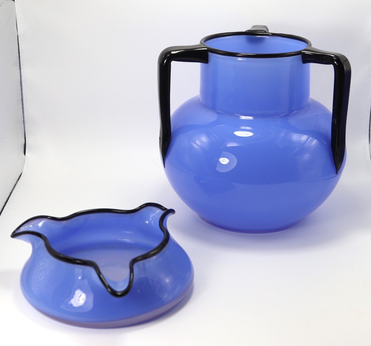 Michael Powolny (1871-1954) For Loetz, Vase And Tray Set, 1920/30-photo-5