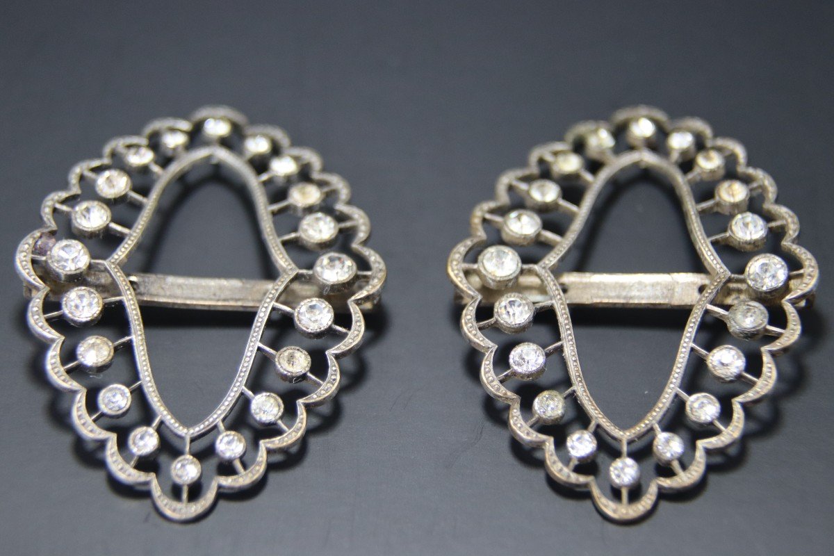 Pair Of Shoe Buckles, 19th Century