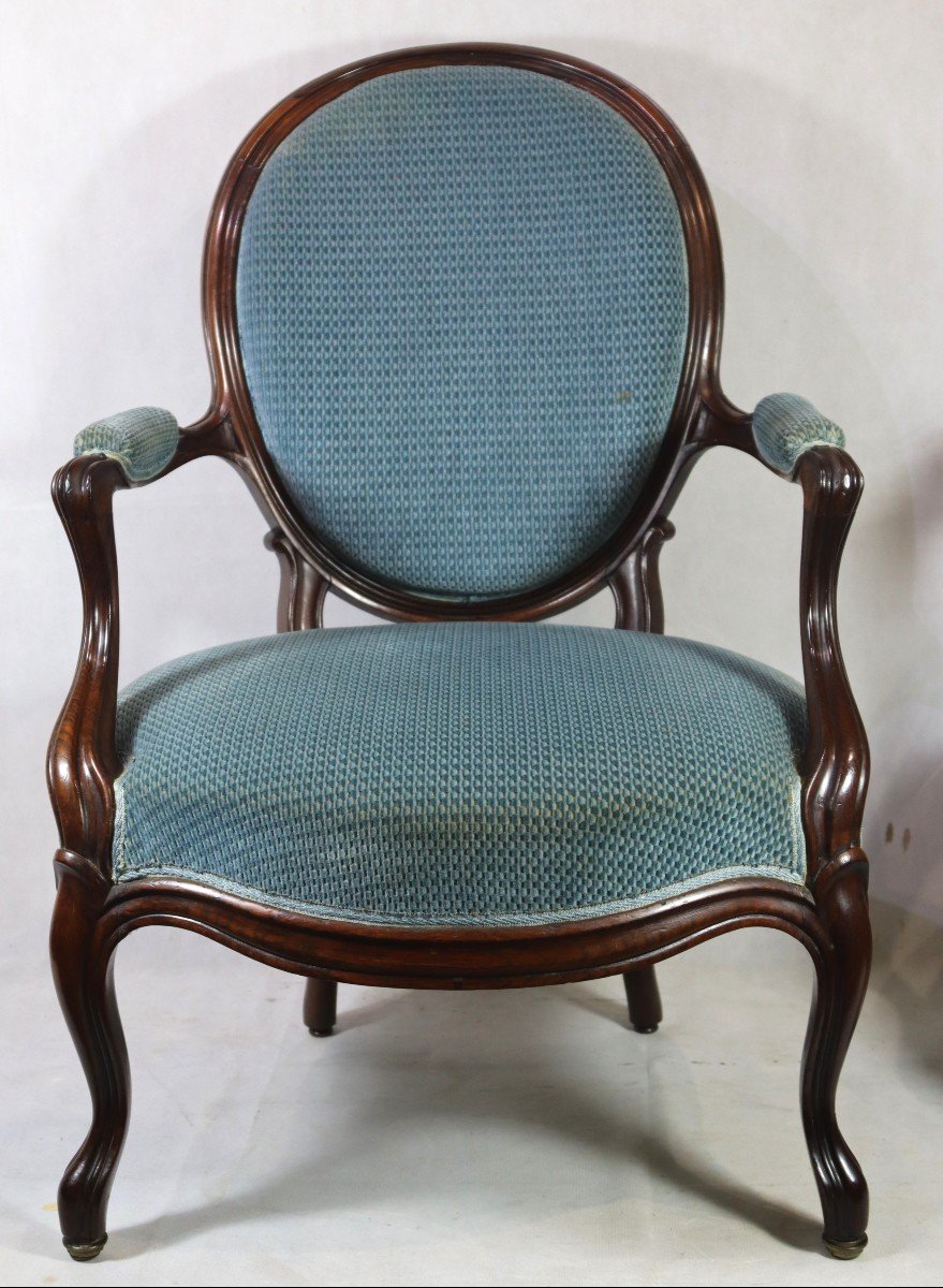 Jeanselme (1824-19th) Suite Of 2 Chairs And 2 Armchairs, Stamped, 19th-photo-2