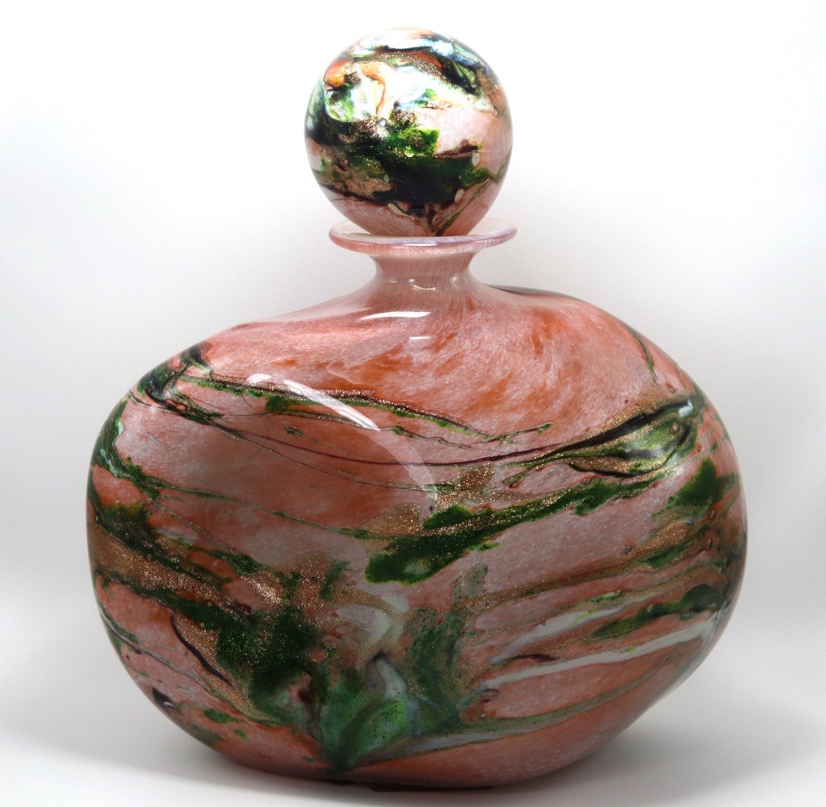 Michèle Luzoro (1949), Grand Flacon En Verre à Panse Cabossée, XXe