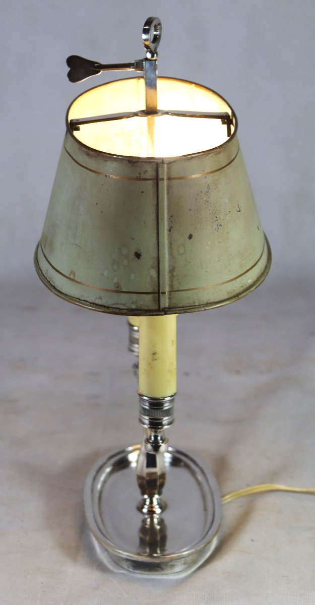 Hot Water Bottle Lamp In Silver Bronze, 19th Century-photo-3