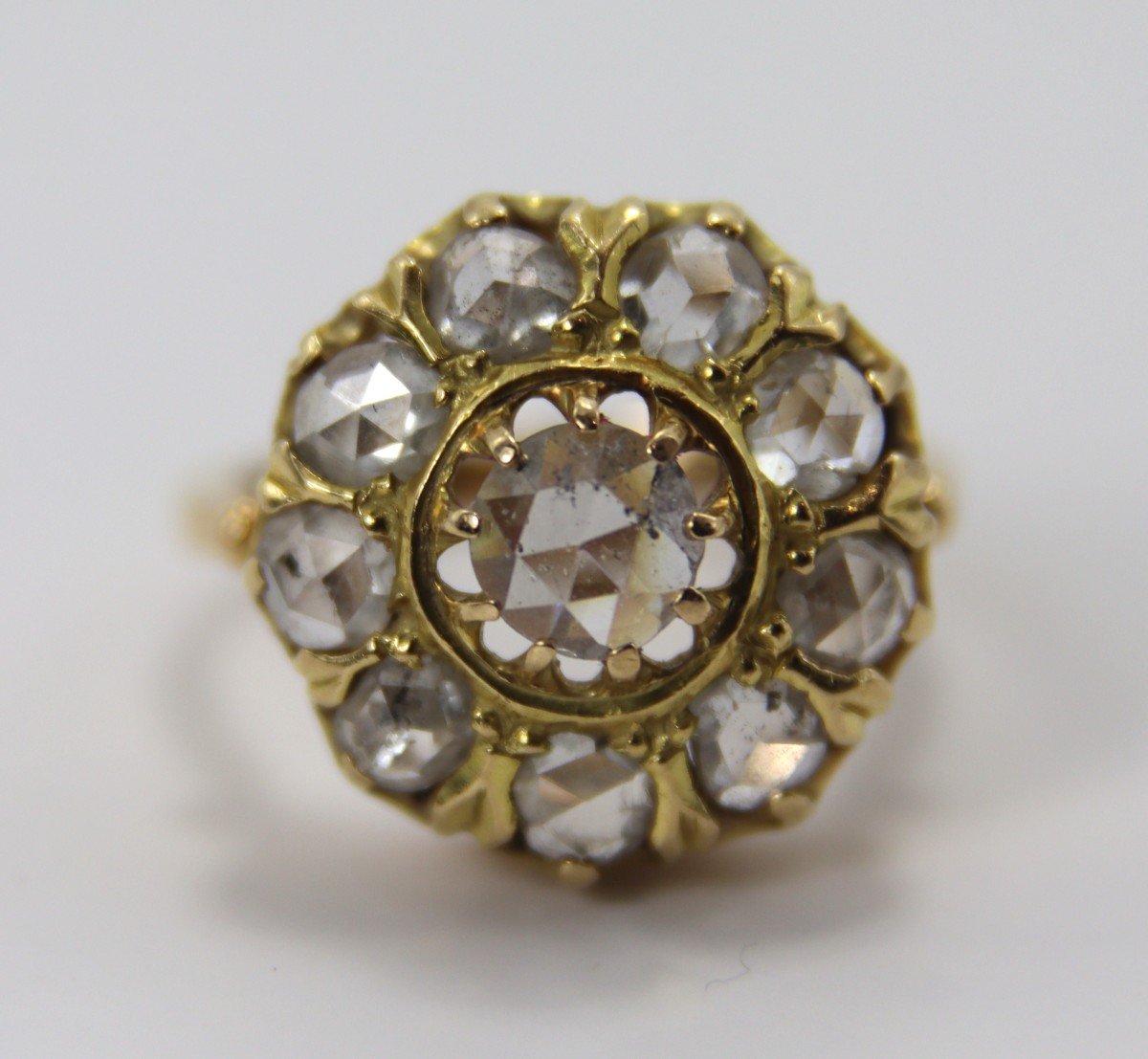 Gold And Diamond Ring, Gross Weight 4.6 Gr, 20th Century-photo-2