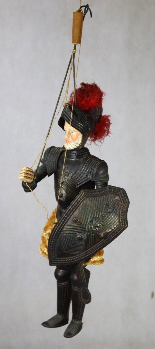 Marionnette Sicilienne " Guerrier En Armure ", XIX-photo-2