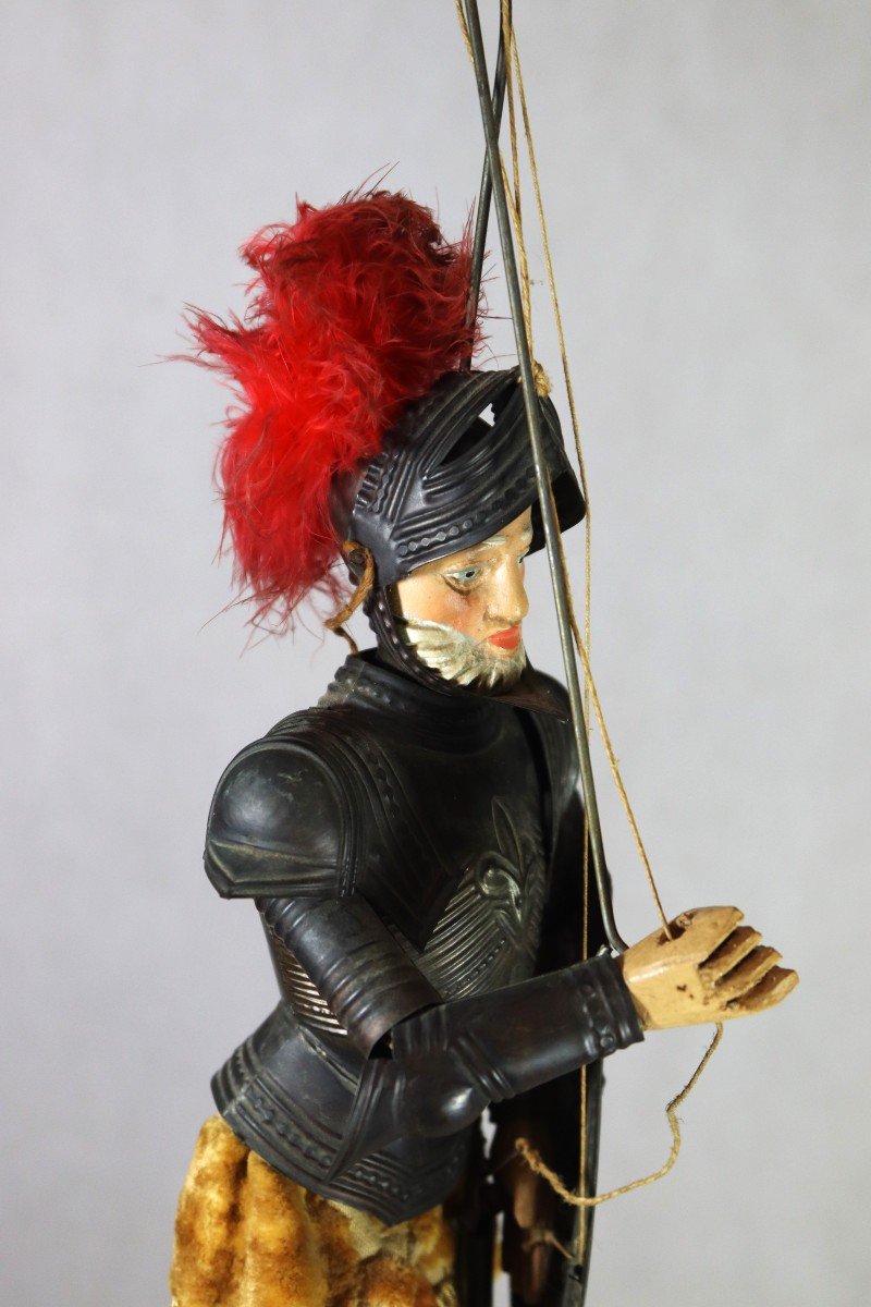 Marionnette Sicilienne " Guerrier En Armure ", XIX-photo-4