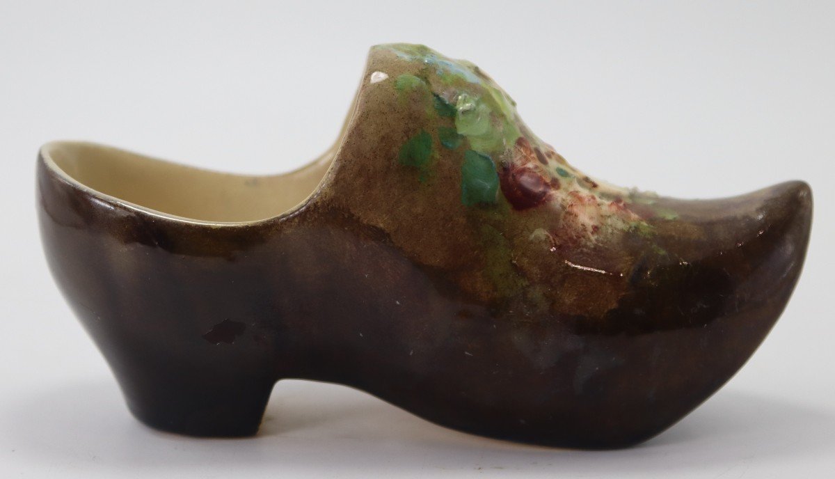 Montigny-sur-loing - Workshop Of Louis-eugène Schopin, Earthenware Clog. 19th Century-photo-3