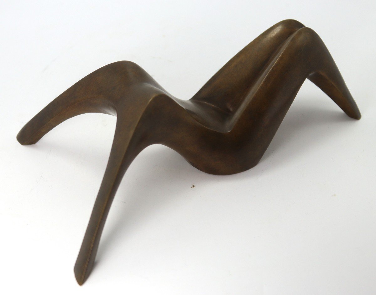 Philippe Cot (20th Century), Female Bronze Sculpture "tarkina".-photo-1