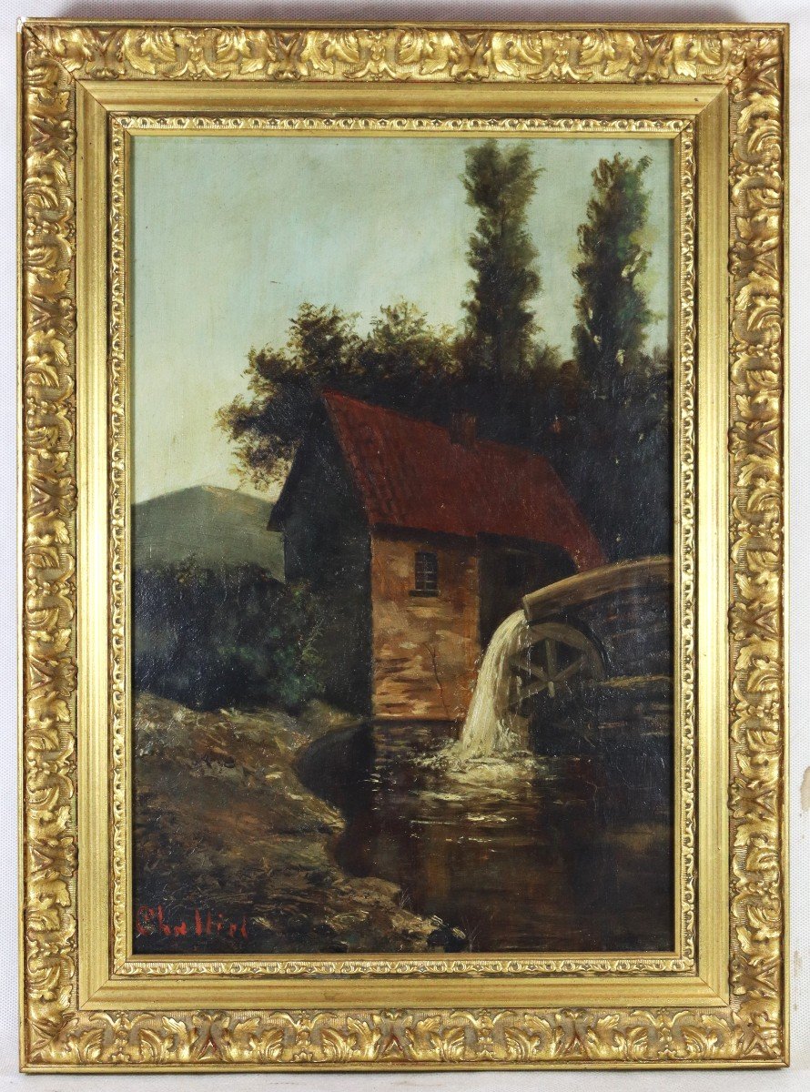 Marcelle Challiol ( 1902-1958 ), Hst " Le Moulin ", Signé, XXe