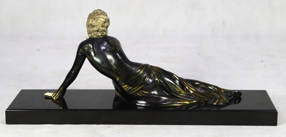 Ugo Cipriani (1887-1960), Art Deco Bronze Sculpture, Signed. 20th Century-photo-2