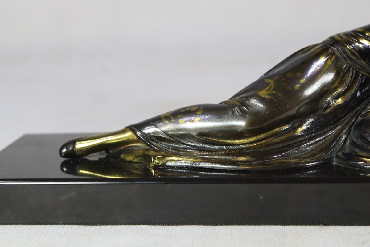 Ugo Cipriani (1887-1960), Art Deco Bronze Sculpture, Signed. 20th Century-photo-2