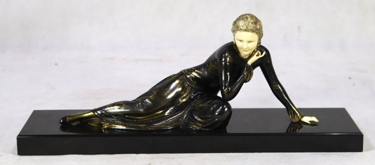 Ugo Cipriani (1887-1960), Art Deco Bronze Sculpture, Signed. 20th Century