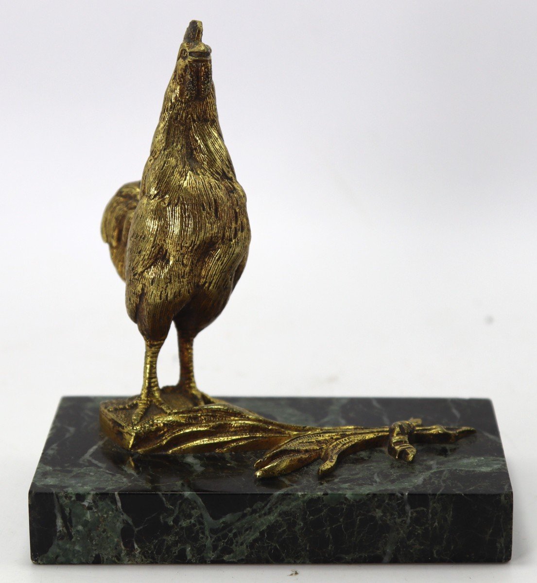 Cornu (xxe), Sculpture En Bronze " Coq Chantant ", XXe-photo-2