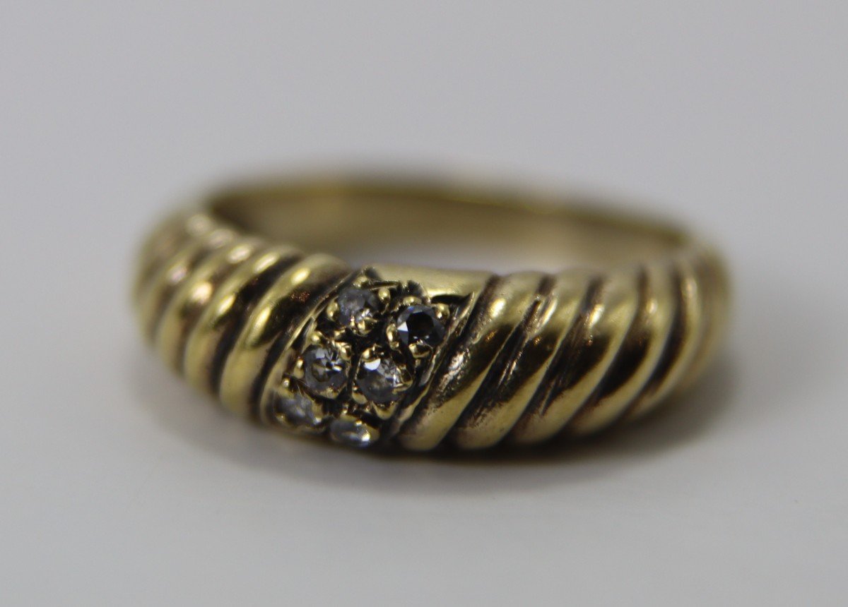 18k Gold Ring, Ttd 50, 20th Century-photo-4