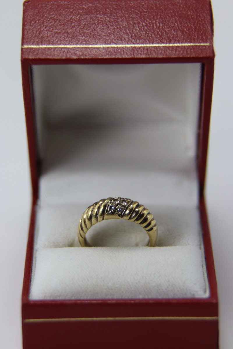 18k Gold Ring, Ttd 50, 20th Century-photo-3