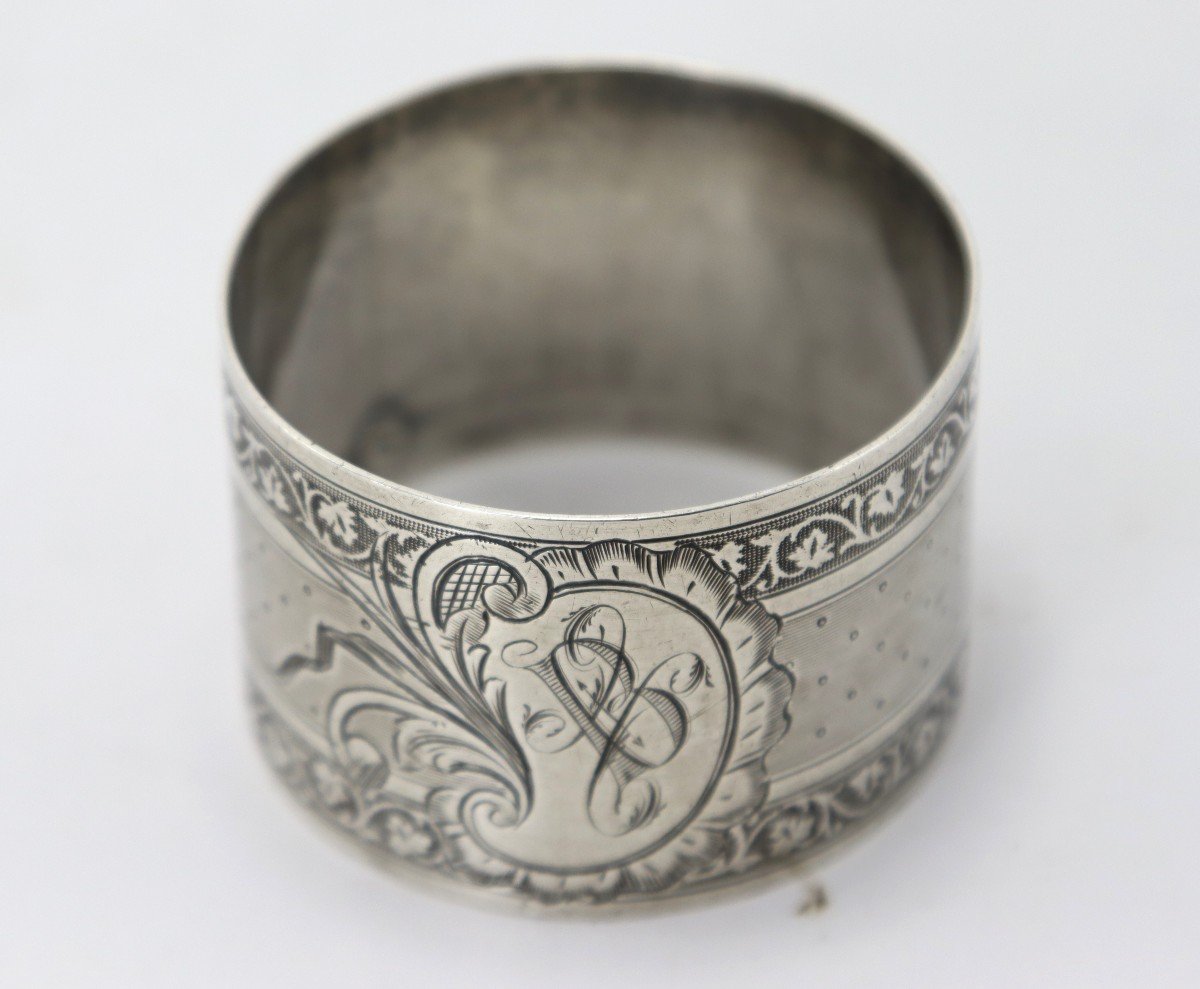 Beunke Rudolphe (1888-1910 ), Rond De Serviette En Argent 1er Titre, Fin XIXe-photo-2