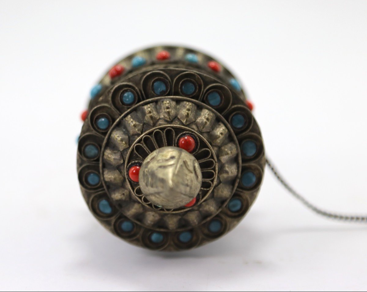 Prayer Wheel "mani Korlo", Tibet, 19th Century-photo-3