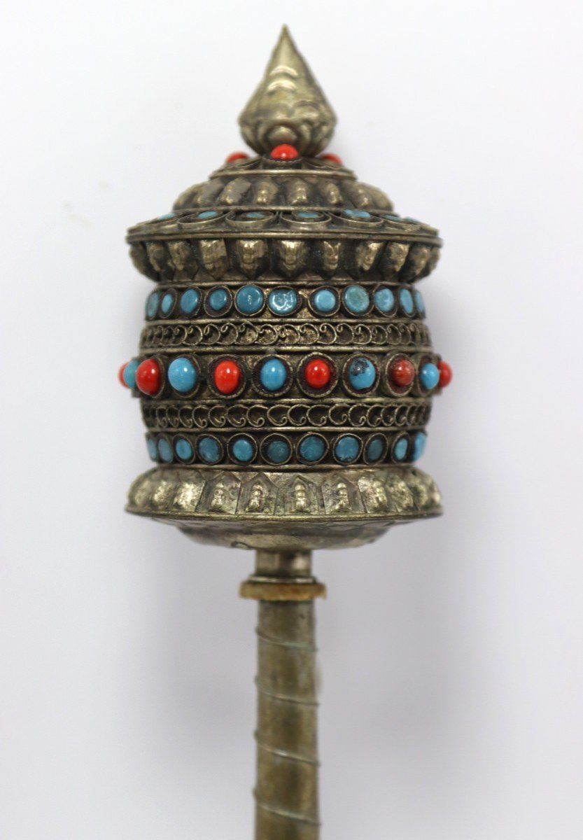 Prayer Wheel "mani Korlo", Tibet, 19th Century-photo-1