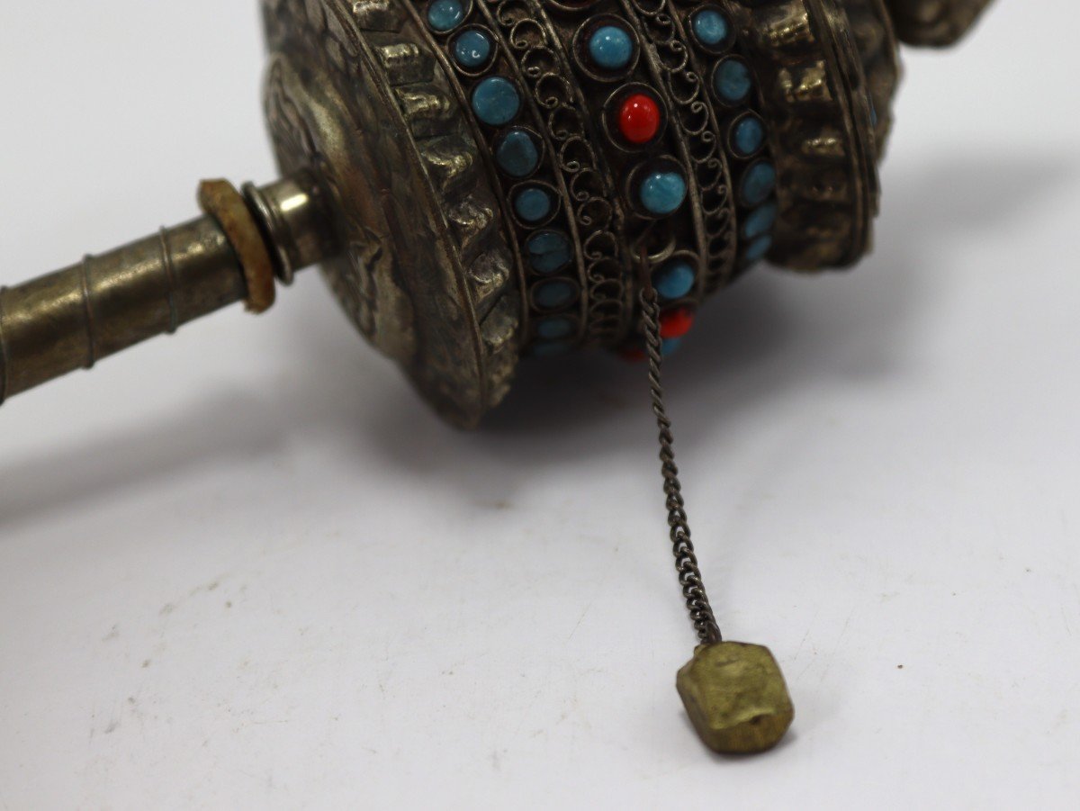 Prayer Wheel "mani Korlo", Tibet, 19th Century-photo-4