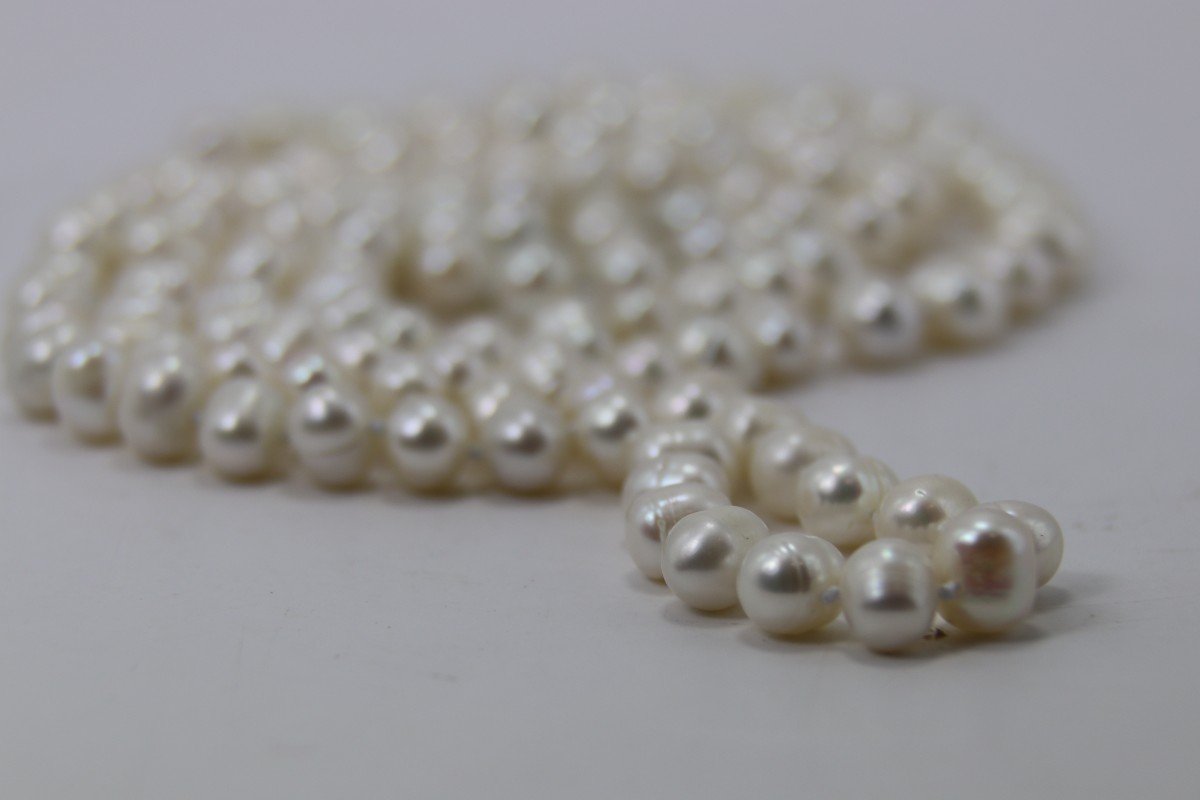 Freshwater Pearl Necklace, 20th Century-photo-4