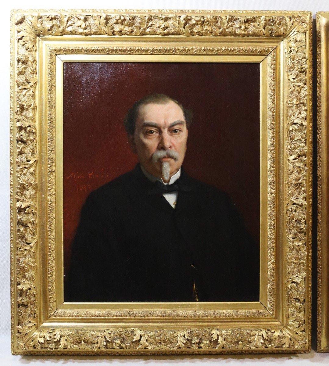 Alphonse Colas (1818-1887), Important Paire De Portraits De Qualités, XIXe