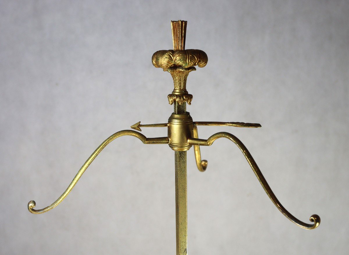 Bronze Bouillotte Lamp In The Style Of Pierre Gouthière, Early 20th Century-photo-3