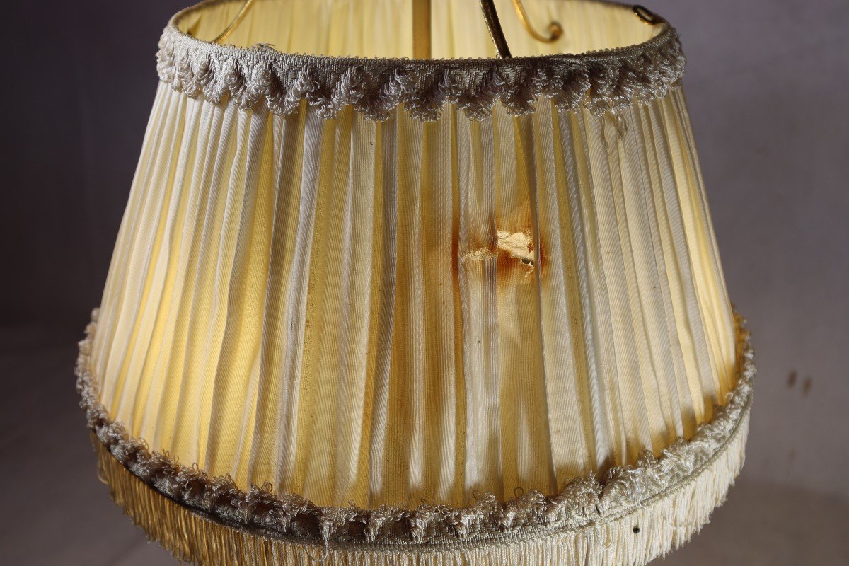 Bronze Bouillotte Lamp In The Style Of Pierre Gouthière, Early 20th Century-photo-7