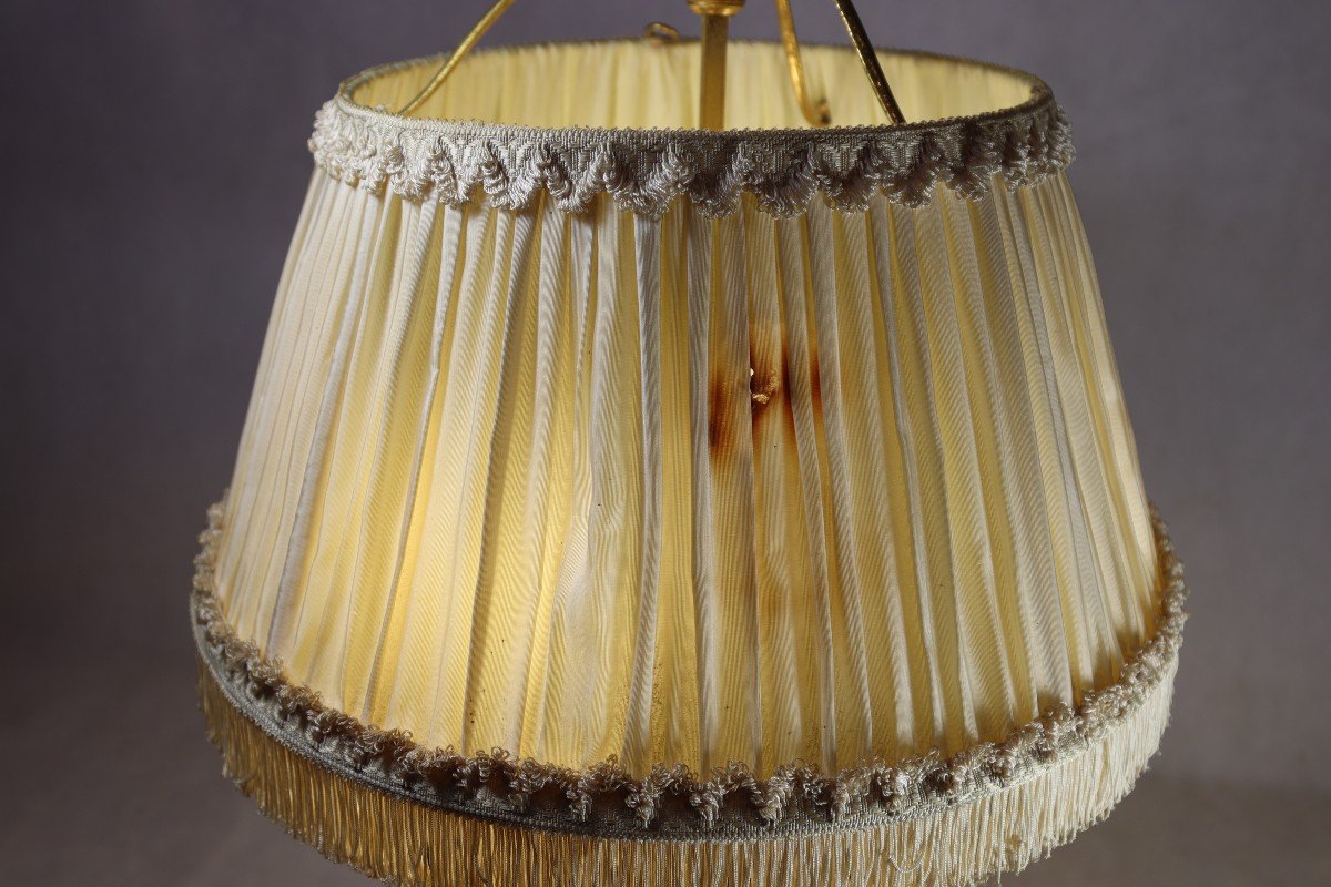 Bronze Bouillotte Lamp In The Style Of Pierre Gouthière, Early 20th Century-photo-8