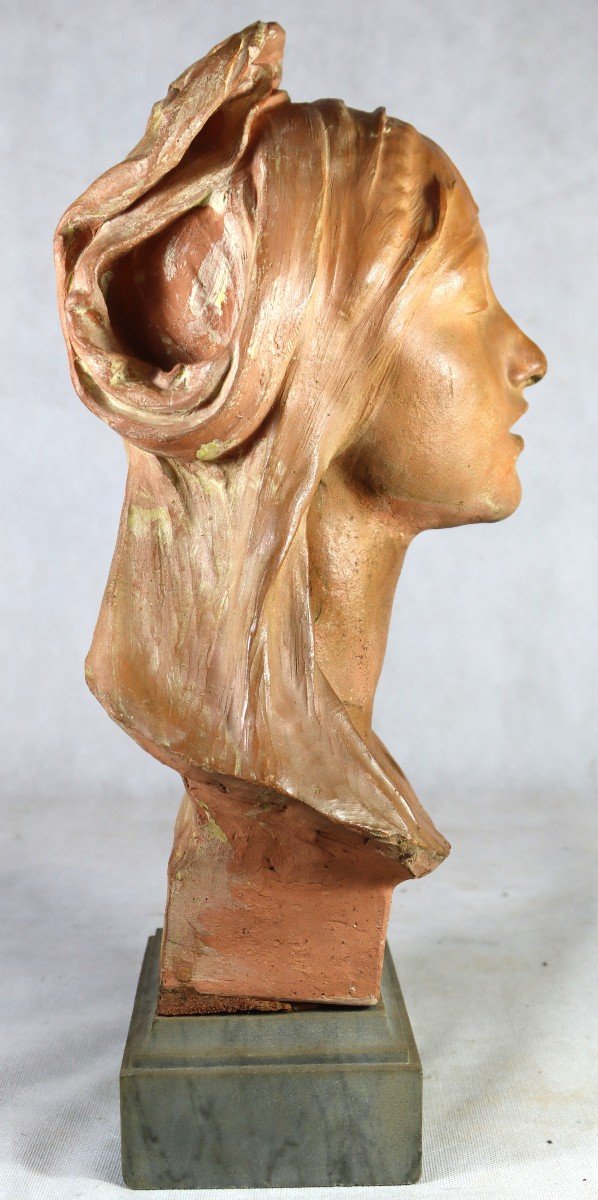 Fernand Cian (1886-1954) Terracotta Sculpture "serenity", Paris Salon 1922-photo-5