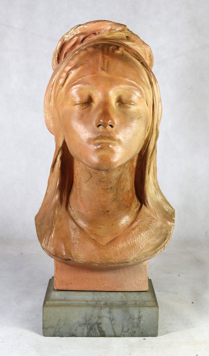 Fernand Cian (1886-1954) Terracotta Sculpture "serenity", Paris Salon 1922