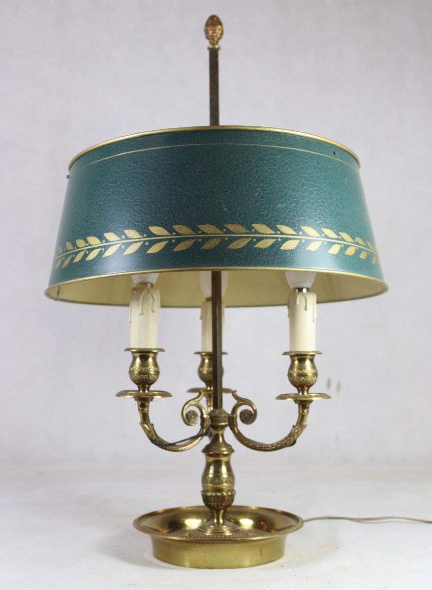 Empire Style Bronze Bouillotte Lamp, 20th Century-photo-2