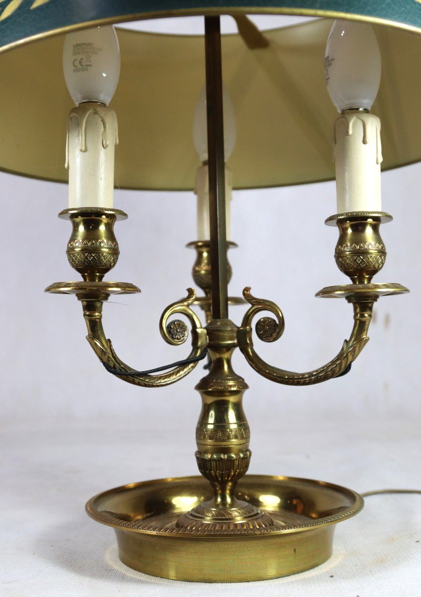 Empire Style Bronze Bouillotte Lamp, 20th Century-photo-4