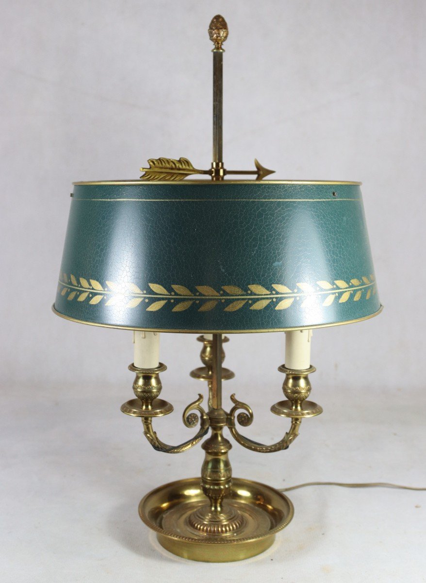 Empire Style Bronze Bouillotte Lamp, 20th Century