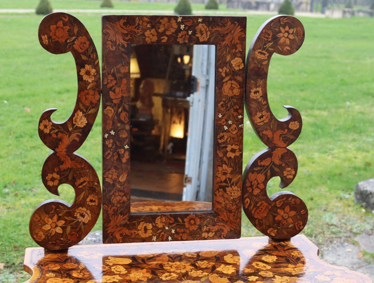 Marquetry Dressing Table, Dutch Work, Early 19th Century-photo-2