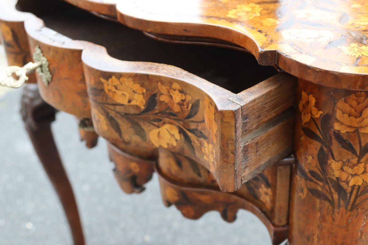 Marquetry Dressing Table, Dutch Work, Early 19th Century-photo-3