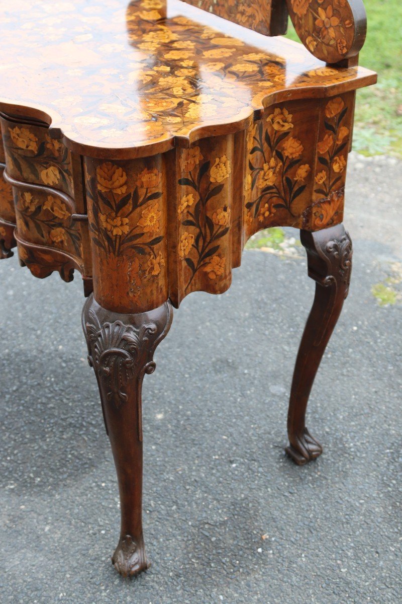 Marquetry Dressing Table, Dutch Work, Early 19th Century-photo-5