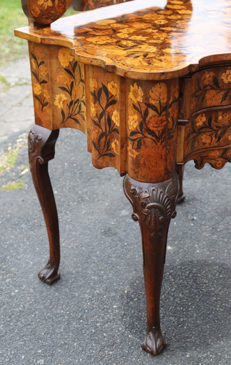 Marquetry Dressing Table, Dutch Work, Early 19th Century-photo-6