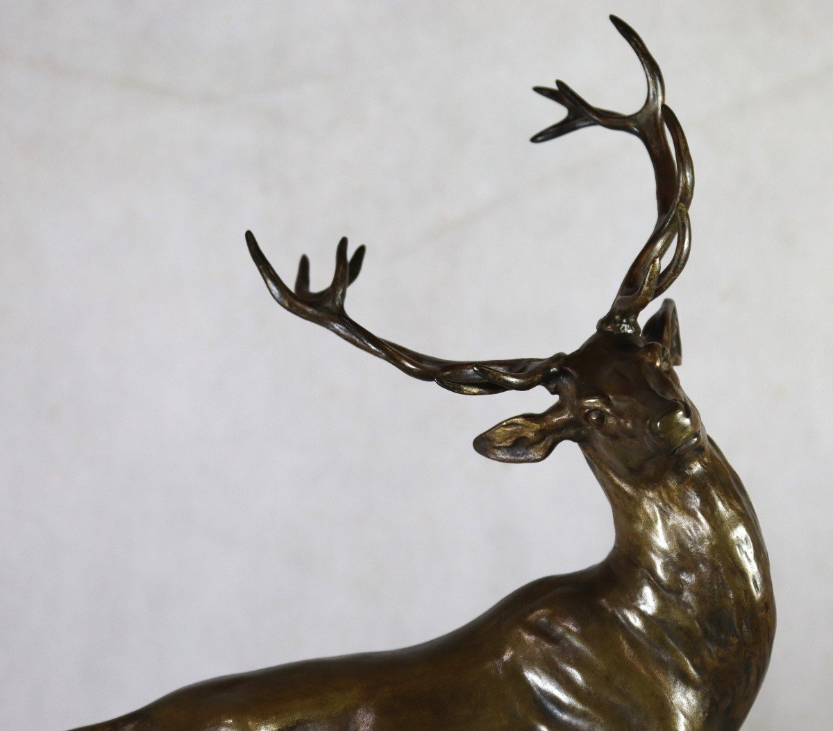 Louis Vidal (1831-1892), Bronze Sculpture "deer", 19th Century-photo-4