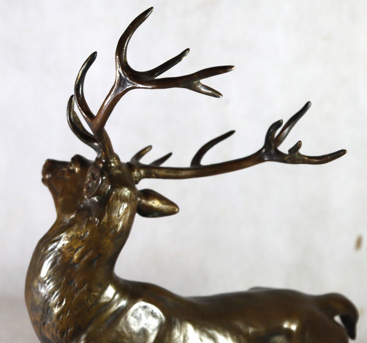 Louis Vidal (1831-1892), Bronze Sculpture "deer", 19th Century-photo-3