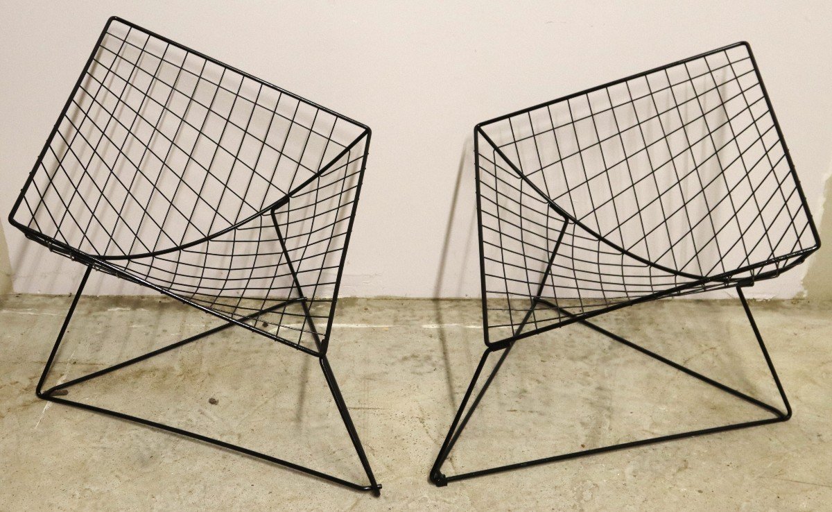 Niels Gammelgaard ( 1944 ), Paire De Fauteuils " Oti", 1980