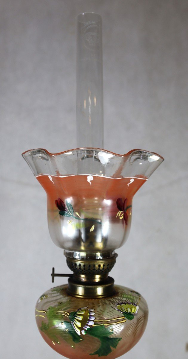 Art Nouveau Style Oil Lamp, 20th Century-photo-2