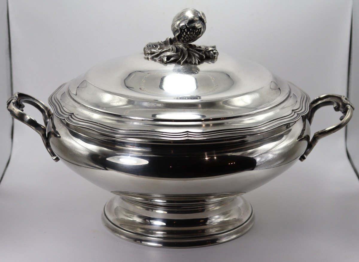 Silver-plated Metal Soup Tureen, Late 19th Century