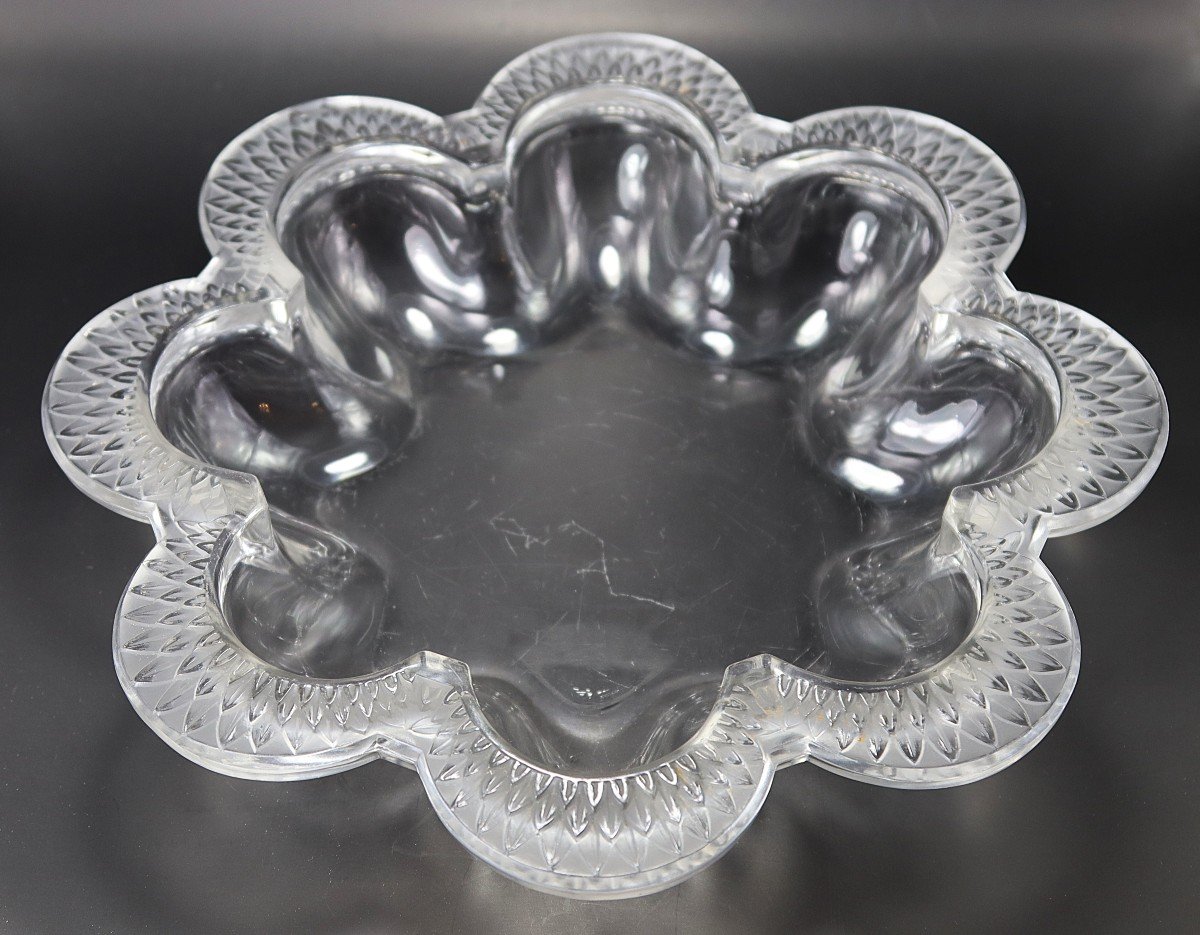 Lalique France (xxe), Paire De Grande Coupe En Cristal, Signé-photo-3