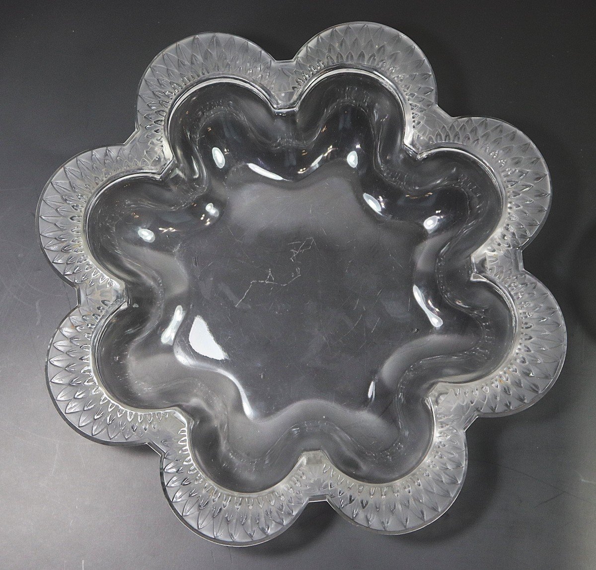 Lalique France (xxe), Paire De Grande Coupe En Cristal, Signé-photo-5