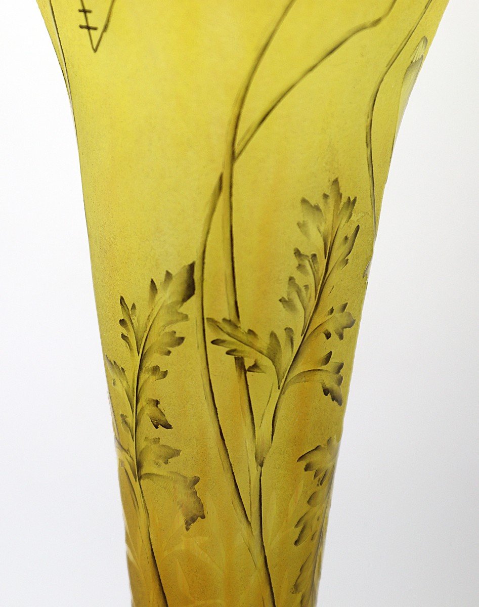 Daum Nancy, Vase With "poppies", Circa 1900-photo-2