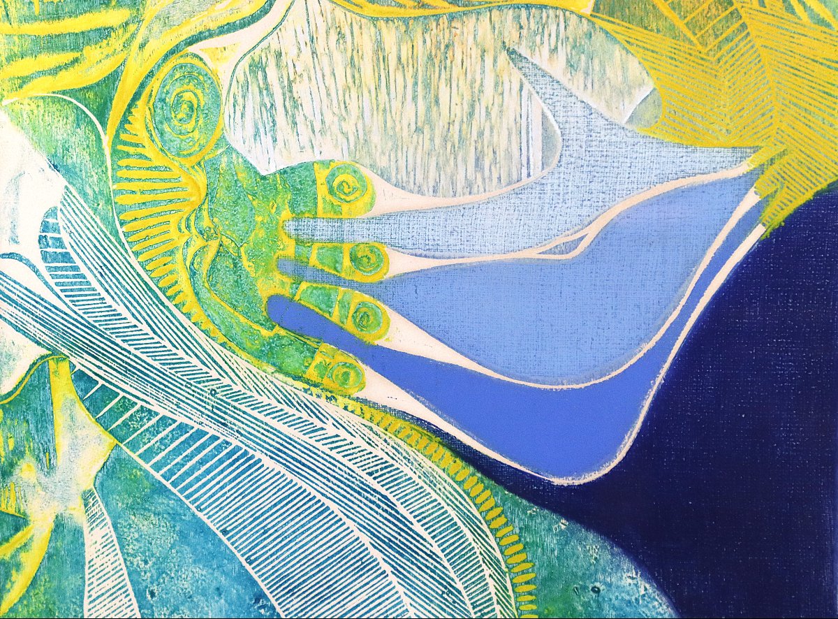 Grande Lithographie " La Belle Jardinière ", Signé, XXe-photo-4