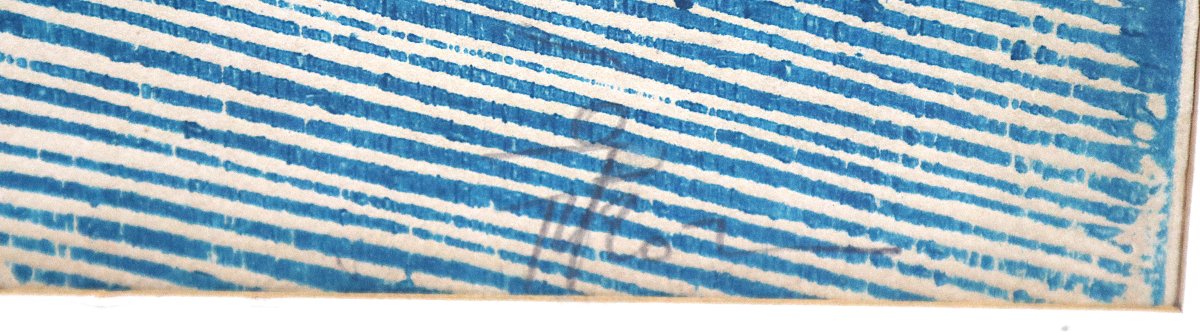 Grande Lithographie " La Belle Jardinière ", Signé, XXe-photo-3