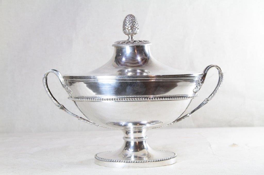 Jean-françois Caron (paris, 1783-1789), Soup Tureen In Sterling Silver, 18th Century-photo-2