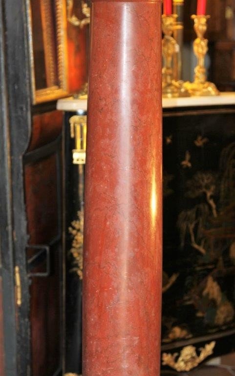 Red Marble Bolster Column, Nineteenth-photo-3